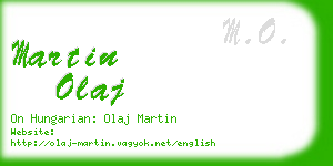 martin olaj business card